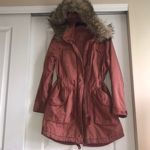 AMERICAN EAGLE OUTFITTERS DUSTY ROSE WINTER COAT